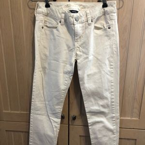 American Eagle white stretch skinny jeans